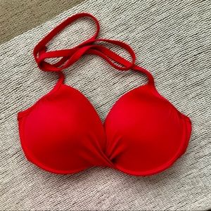 Bright Red Push-up Bikini Top